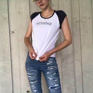 90’s cap sleeve pittsburgh shirt